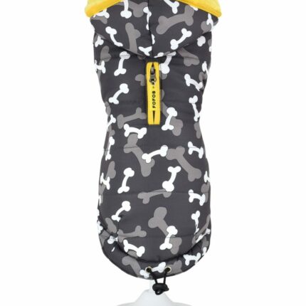 CHAQUETA CAMUFLABONES GRIS CON INTERIOR DE BORREGUITO SUAVE AMARILLO
