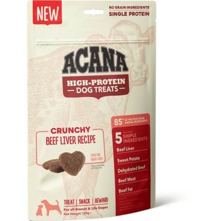 Acana High-Protein Dog Treats, Crunchy Beef Liver Recipe