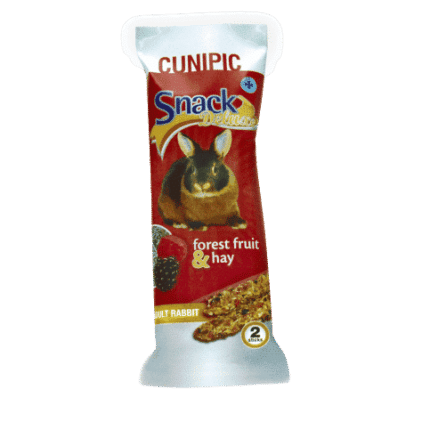 Barritas Snack Deluxe de frutos del bosque y heno para conejos 90 g Cunipic