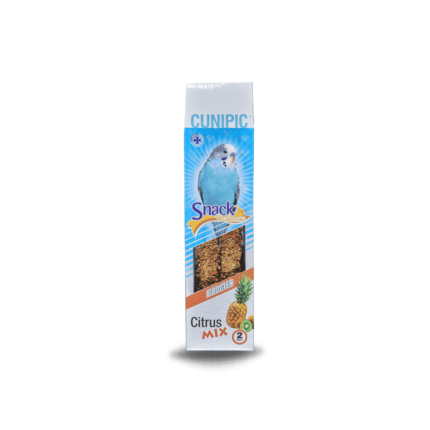 Barritas Snack Deluxe de semillas y frutas cítricas para periquitos 60 g Cunipic
