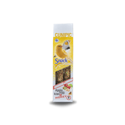 Barritas Snack Deluxe de manzana, kiwi, miel y huevo para canarios y diamantes 60 g Cunipic
