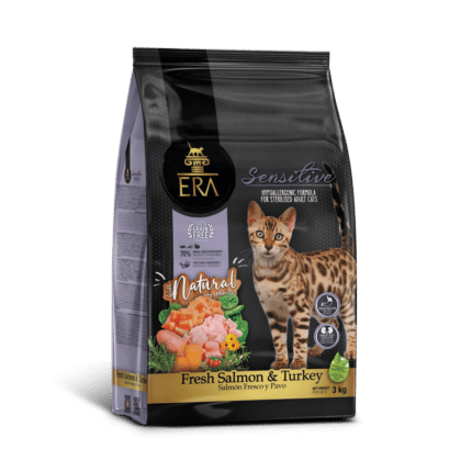Pienso para Gatos ERA Sterilized sin cereales de Salmón y Pavo