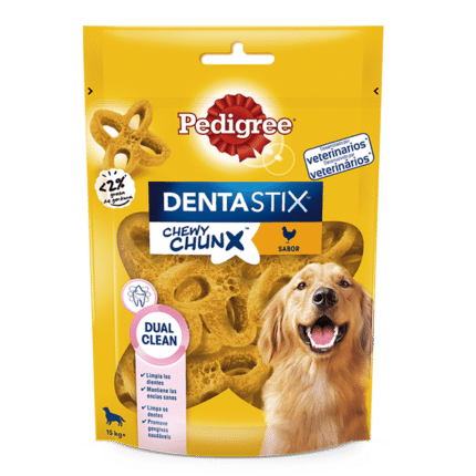 Pedigree Dentastix Chewy Chunx Snack Dental para Perros Medianos y Grandes Sabor Pollo, 68g