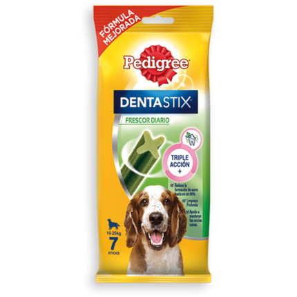 Pedigree Dentastix Fresh Snack Dental para la Higiene Oral y Contra el Mal Aliento de Perros Medianos 7ud