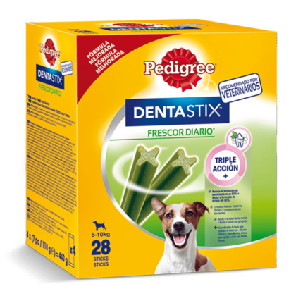 Pedigree Dentastix Fresh Snack Dental para la Higiene Oral y Contra el Mal Aliento de Perros Pequeños 28ud