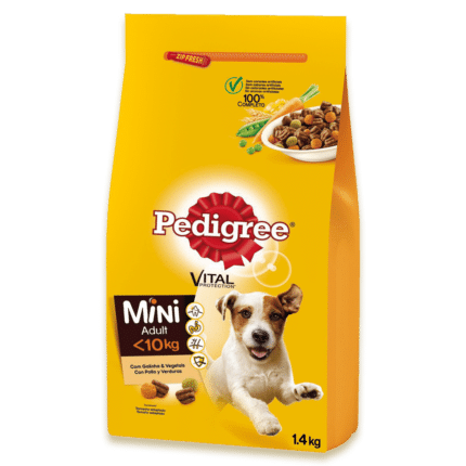 Pedigree Pienso para Perros Adultos Mini Sabor Pollo y Verduras 1,4kg