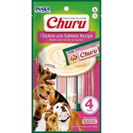 Churu Dog Pollo Con Salmón 4 x 14g
