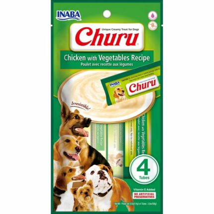 Churu Dog Pollo Con Vegetales 4 x 14g