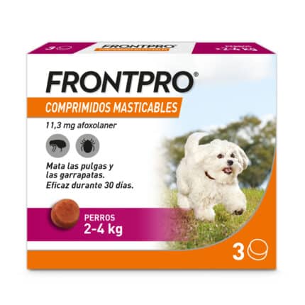 Frontpro Antiparasitario Masticable Perros 2kg a 4kg - 3 Comprimidos