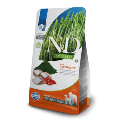 Farmina para perros - N&D Spirulina canine - Arenque, Spirulina y bayas de goji adult medium & maxi