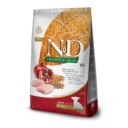 Farmina para perros - N&D Ancestral Grain Canine - Pollo & Granada Puppy Mini