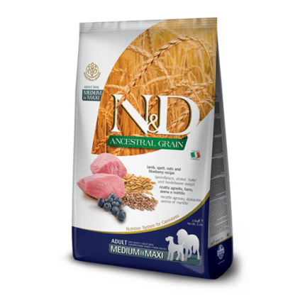 Farmina para perros - N&D Ancestral Grain Canine - Cordero & Arándanos Adult Medium & Maxi
