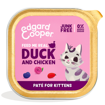 Edgard & Cooper Pato Y Pollo - Paté Tarrina 85 g Para Gatitos
