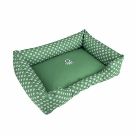 Benetton Cuna Desenfundable Verde Lunares