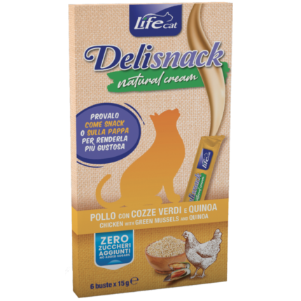 Deli Snack Cat Crema Pollo/Quinoa 6X15 Gr