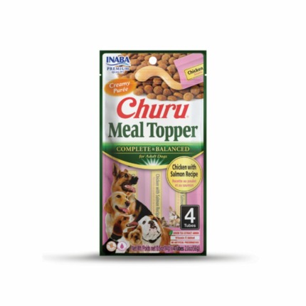 Churu Dog Meal Topper Pollo y Salmón 4X14  Gr