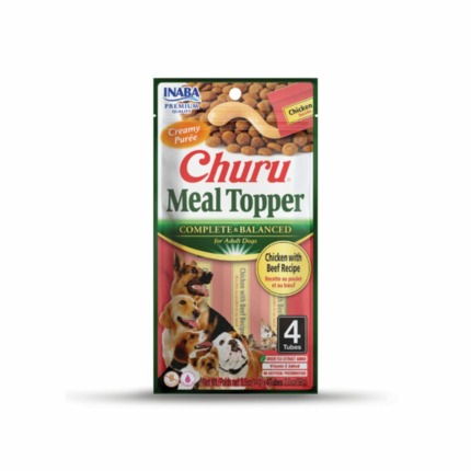 Churu Dog Meal Topper Pollo y Buey 4X14