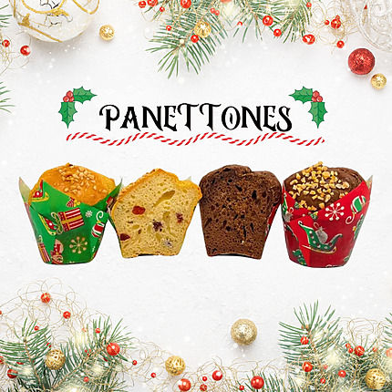 Navidad Snack Panettone frutos rojos 1u