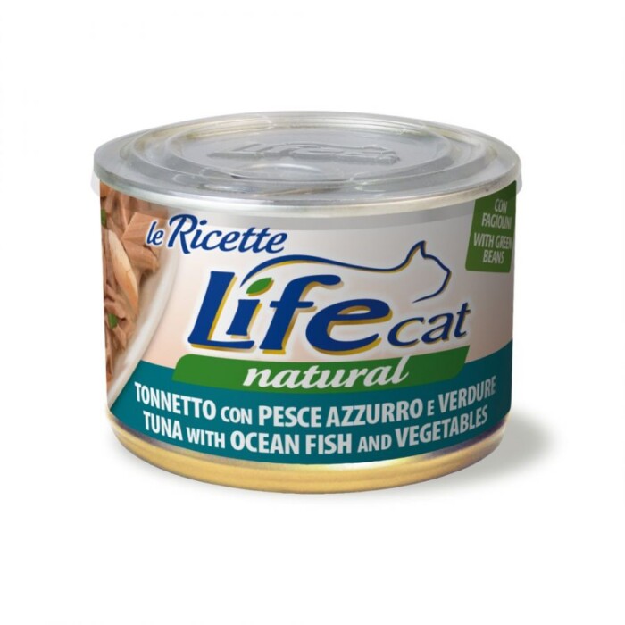 Life Cat Lata Atún Pescado del Oceano y Verduras 150Gr - Imagen 1