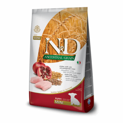 Farmina para perros - N&D Ancestral Grain Canine - Pollo & Granada Puppy Mini