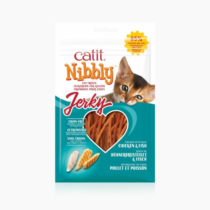 Catit Nibbly Jerky Pollo&Pescado 30g - Imagen 1