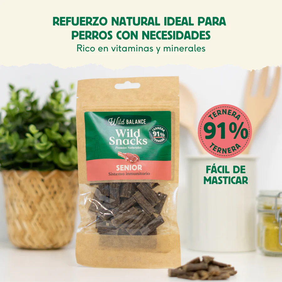 Wild Balance Snacks Senior Ternera (Ref.Sist.Inmunitario) 75gr - Imagen 2