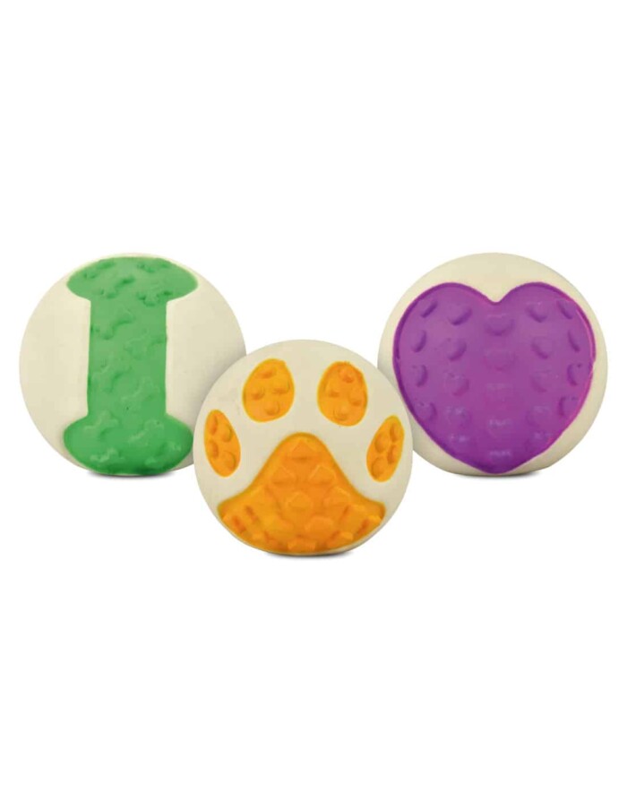PELOTA LATEX HUESO- CORAZÓN- HUELLA - Imagen 1