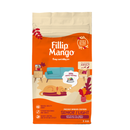 Fillip Mango Freshly Winged Chicken Para Perros Senior Light