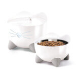 Catit Combo Fuente + Comedero Blanco para Gatos