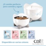 Catit Combo Fuente + Comedero Blanco para Gatos - Imagen 2