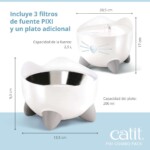 Catit Combo Fuente + Comedero Blanco para Gatos - Imagen 3