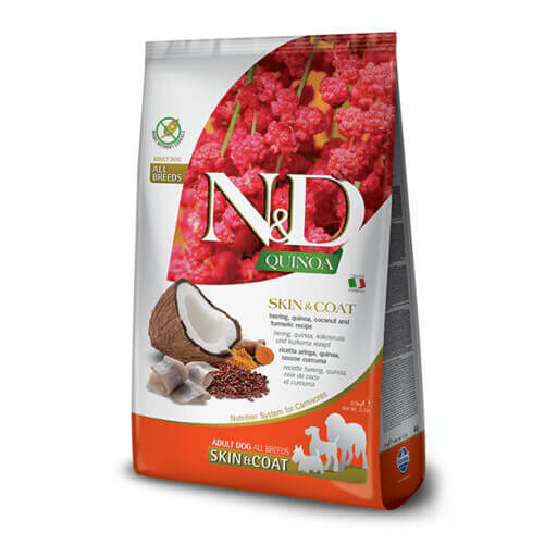 Farmina para perros - N&D Quinoa Canine - Skin & Coat Arenque Adulto (piel sensible) - Imagen 1