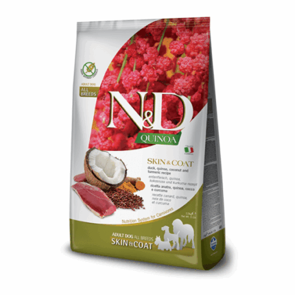 Farmina para perros - N&D Quinoa Canine - Skin & Coat Pato Adulto (piel sensible)