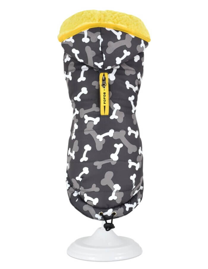 CHAQUETA CAMUFLABONES GRIS CON INTERIOR DE BORREGUITO SUAVE AMARILLO - Imagen 1