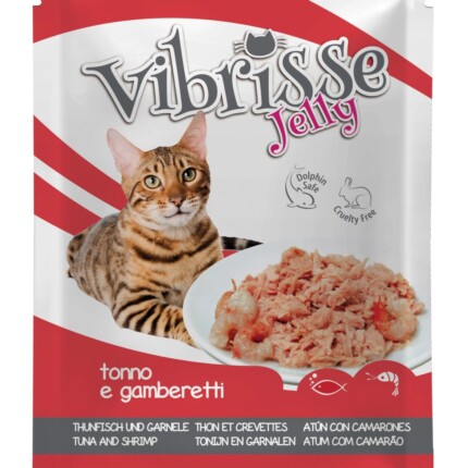 VIBRISSE GATO POUCH ATUN CON CAMARONES EN GELATINA