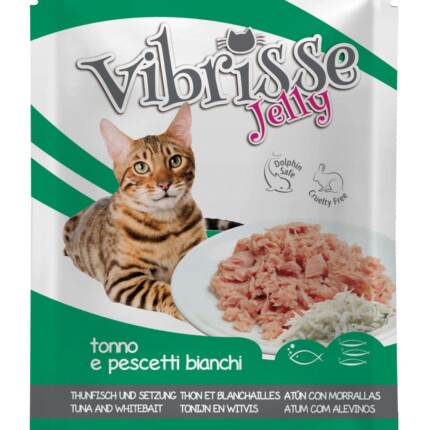 VIBRISSE GATO POUCH ATUN CON PESCADO BLANCO EN GELATINA
