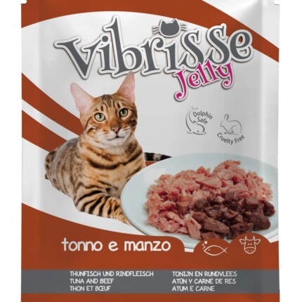 VIBRISSE GATO POUCH ATUN Y TERNERA EN GELATINA