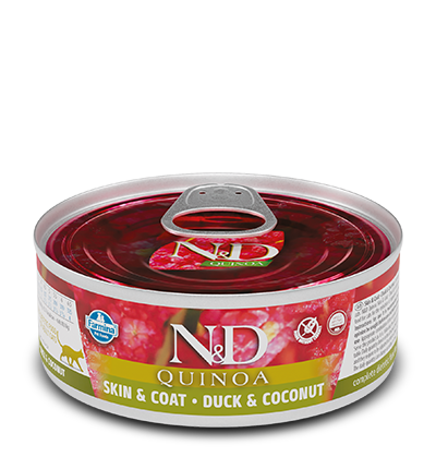 Farmina para gatos - N&D Quinoa Feline - Skin&Coat Pato lata (piel sensible)
