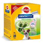 Pedigree Dentastix Fresh Snack Dental para la Higiene Oral y Contra el Mal Aliento de Perros Pequeños 28ud