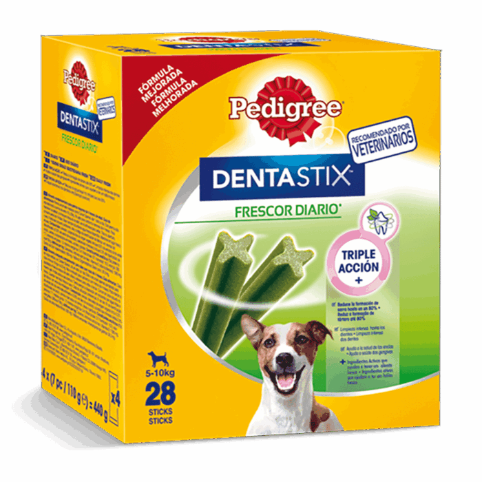 Pedigree Dentastix Fresh Snack Dental para la Higiene Oral y Contra el Mal Aliento de Perros Pequeños 28ud - Imagen 1