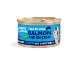Edgard & Cooper Salmón Y Pollo - Trocitos En Salsa Lata 85 g Para Gatos