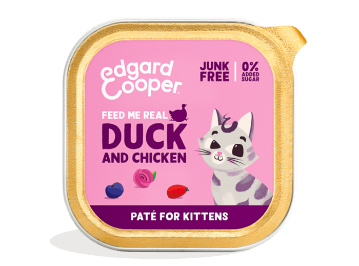 Edgard & Cooper Pato Y Pollo - Paté Tarrina 85 g Para Gatitos - Imagen 1