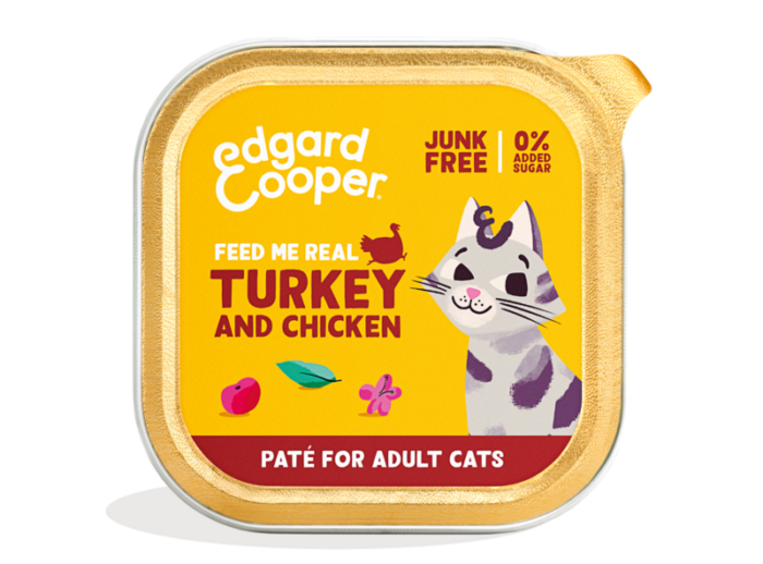 Edgard & Cooper Pavo Y Pollo - Paté Tarrina 85 g Para Gatos - Imagen 1