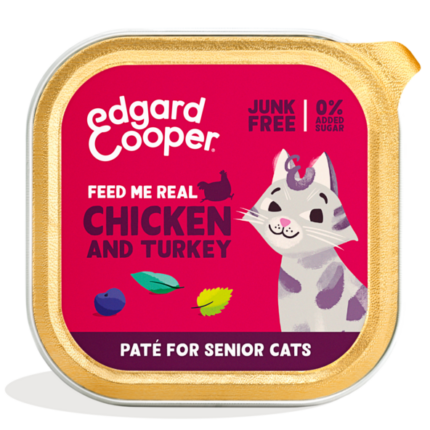 Edgard & Cooper Pollo Y Pavo - Paté 85 g Para Gatos Senior