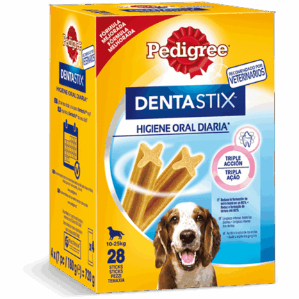 Pedigree Dentastix Snack Dental para la Higiene Oral de Perros Medianos 28ud