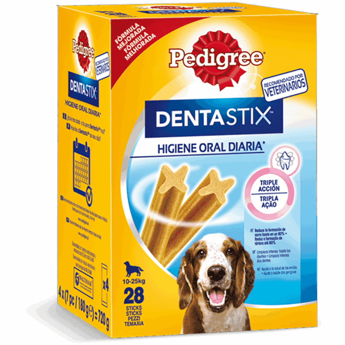 Pedigree Dentastix Snack Dental para la Higiene Oral de Perros Medianos 28ud - Imagen 1