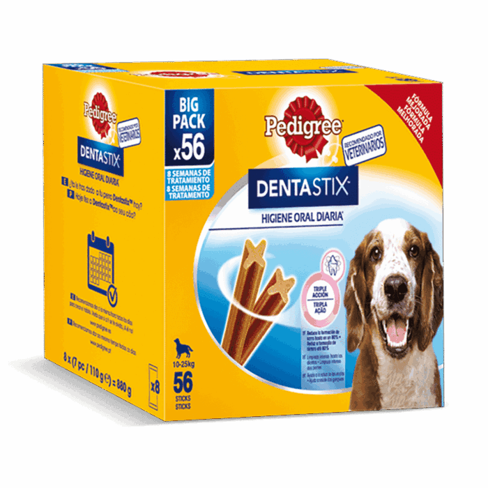Pedigree Dentastix Snack Dental para la Higiene Oral de Perros Medianos 56ud - Imagen 1