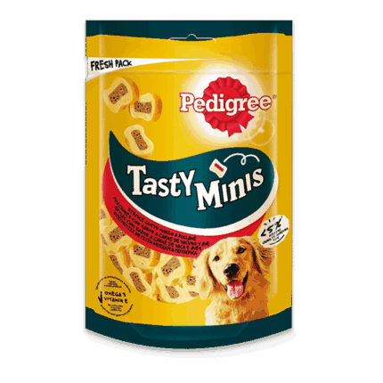 Pedigree Tasty Minis Snack para Perros Sabor Buey y Ave 130g