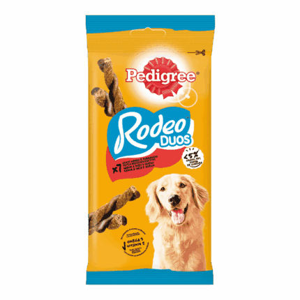 Pedigree Rodeo Duos Snack para Perros Sabor Queso y Buey 123g