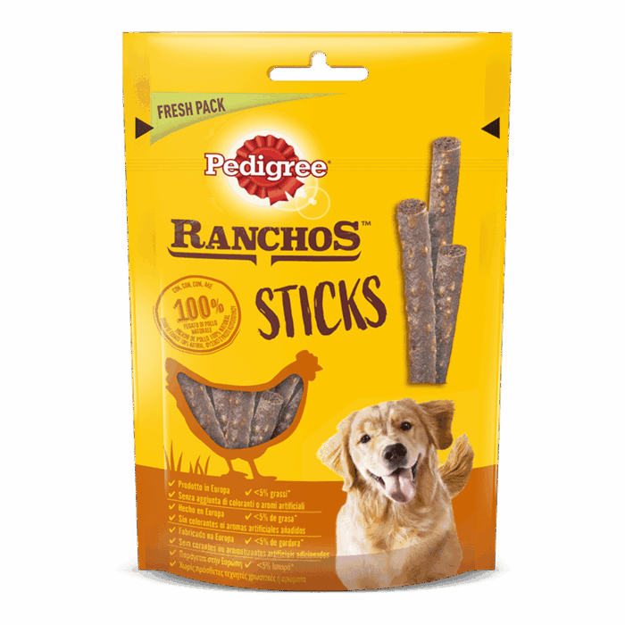 Pedigree Ranchos Sticks Snack para Perros Sabor Hígado de Pollo, 60g - Imagen 1